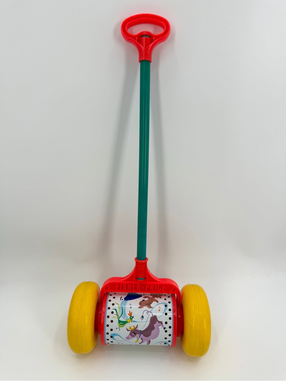 Vintage Fisher-Price Melody Push Chime Toy #757 (80s Plastic Handle Era)